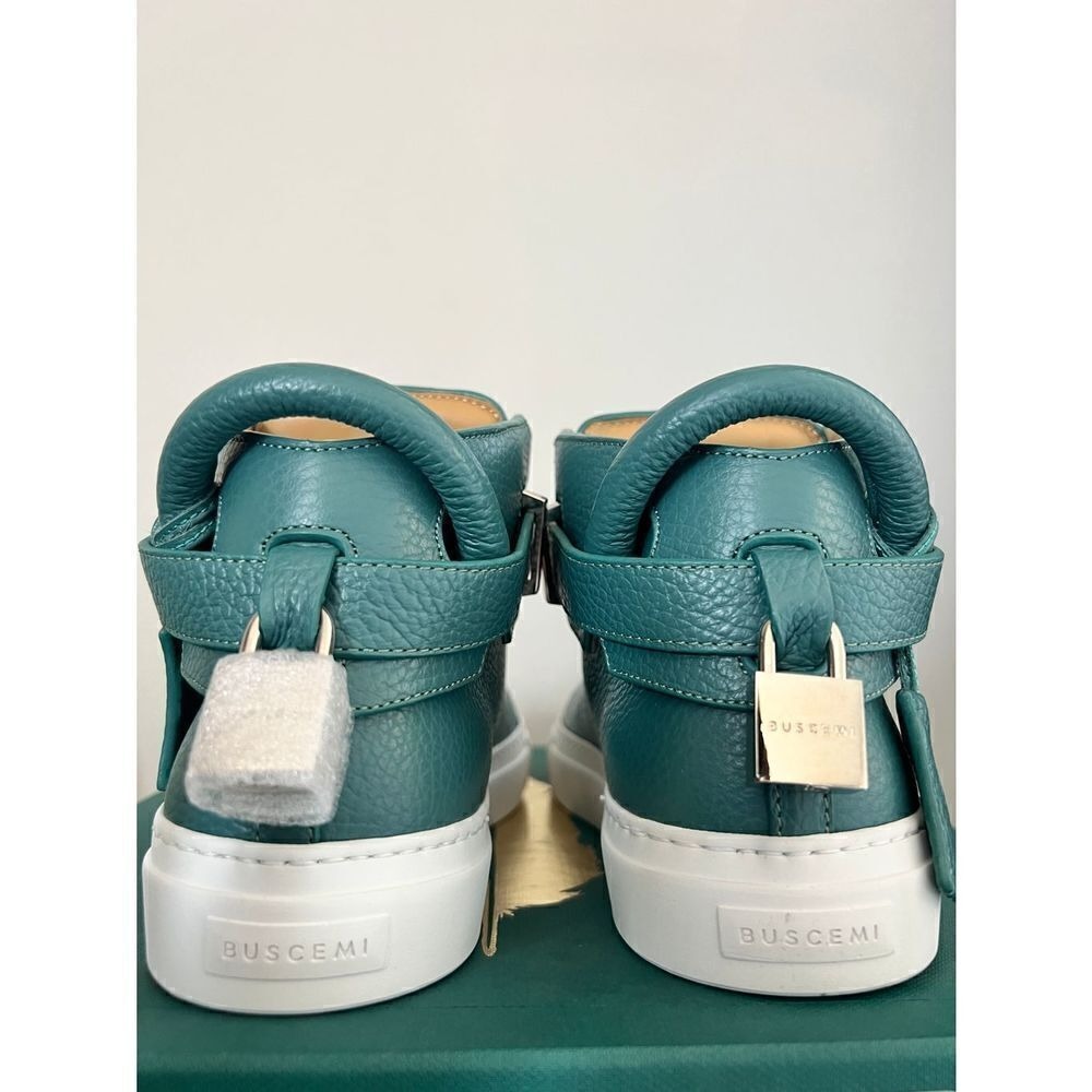 BUSCEMI Mid Sneaker, Women's Italian Leather Hightop , Size 38 (Euro) Petrol NWT - Picture 10 of 16